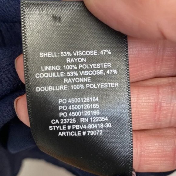 Aritzia Wilfred Navy Blue Long Sleeve Babydoll Mini Barossa Dress - Picture 7 of 7